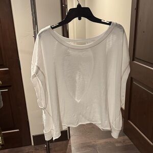 FP Movement by Free People Cream Boxy Lightweight Pullover